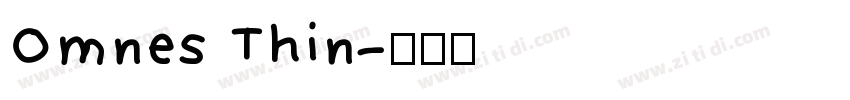 Omnes Thin字体转换